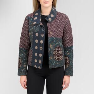 Vintage Quilted Printed Jacket